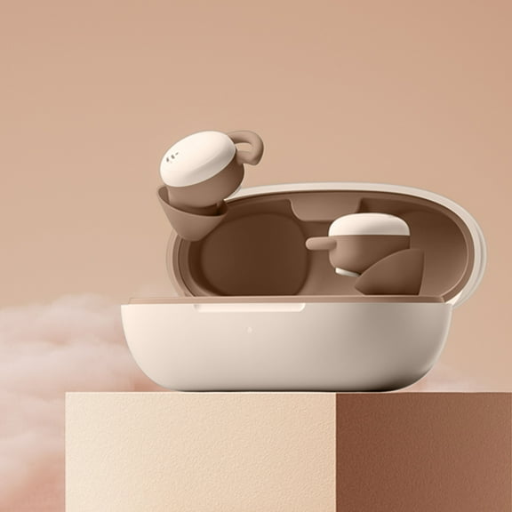 xjwjuw Mini Wireless Earbuds, In-Ear Bluetooth 5.3 Headphones, Noise Reduction, Sound Isolation, Side Sleep Friendly, Long Battery Life, Comfortable Fit, Music, Calls, Gaming, Travel Earplugs