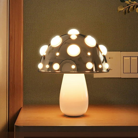 xjwjuw Mushroom Night Light, Kids Bedroom Lamp with 3 Color Modes, Eye Protection, Durable, Ideal for Home Decor, Living Room, College Dorm, Girl Gift
