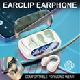 thumbnail image 1 of xjwjuw Open Ear Clip Bluetooth 5.3 Headphones with 144 Language Translator, Wireless Bone Conduction Earphones, IPX6 Waterproof, Low Latency for Running, Driving, Travel, 1 of 9