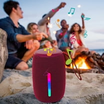 xjwjuw Outdoor Bluetooth Speaker with LED Light and HiFi Stereo Sound, Waterproof Wireless Speaker with Bluetooth 5.1 and Long Battery Life, Portable Subwoofer for Camping Hiking Travel