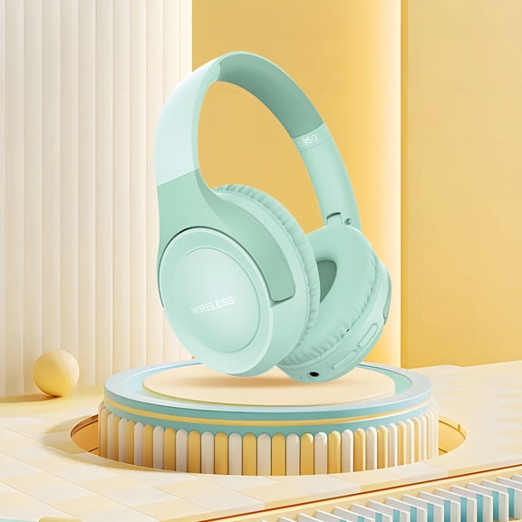 xjwjuw Over-Ear Bluetooth Headphones 5.3, HiFi Stereo Sound with 40mm Driver, Intelligent Noise Reduction for Clear Calls, Foldable & Stretchable Design, Support TF Card/AUX for Music Daily Use