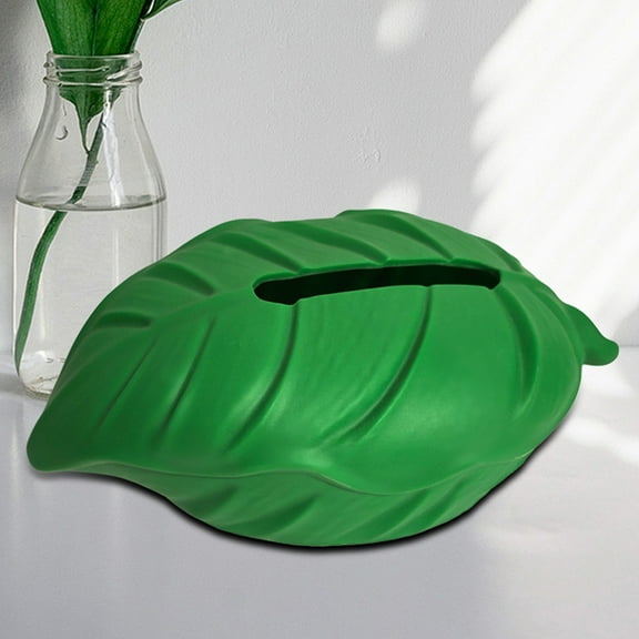xjwjuw Personalized Leaf Tissue Box PVC Durable Waterproof – Multi-Purpose Household Decoration for Living Room Bedroom Dining Coffee Table