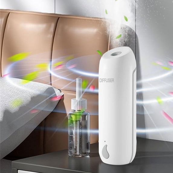 xjwjuw Portable Silent Oil Diffuser and Bedroom Humidifier for Home, Office, Adjustable Timed Mist, Essential Oil Aromatherapy, Large Room Humidifier, Air Freshening, Stress Relief, Portable Design