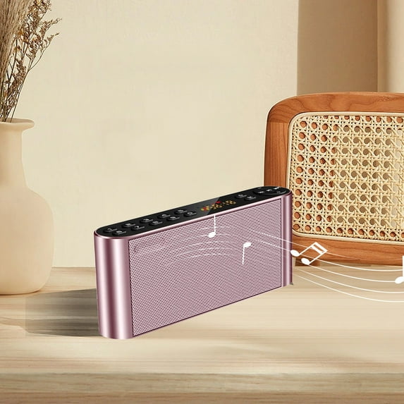 xjwjuw Portable Subwoofer Bluetooth Speaker with HiFi Stereo Sound and Long Battery Life, Wireless Speaker with Radio and 3.5mm USB TF Card Playback, Indoor Outdoor Travel Camping Home