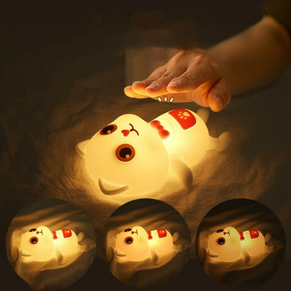 xjwjuw Small Night Light, LED Color Changing Bedside Light with 3-Speed Dimming, Remote & Clapping Control, USB Charging & 30min Timer, Eye-Caring, for Bedroom, Desk, Wall & Sleeping