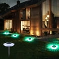 thumbnail image 1 of xjwjuw Solar Ground LED Lights Outdoor, Automatic Color-Changing & IP65 Waterproof, Easy Installation No Wires, Garden Pathway Lights for Yard, Patio, Lawns and Outdoor Landscaping, 1 of 7