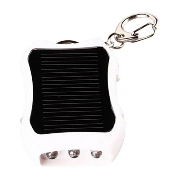 xjwjuw Solar Keychain Flashlight, Mini LED Emergency Torch with USB Mobile Power Bank and Rechargeable Battery, Portable Outdoor Solar Charger for Phone Camera MP3 MP4 Travel Camping