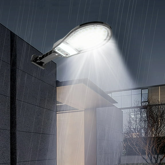 xjwjuw Solar Wall Light Outdoor, 46 LED Motion Sensor Lights with Remote and 3 Modes, Waterproof Solar Security Light for Fence, Garden, Garage, Front Door, Patio, Bright Lighting, Easy Install