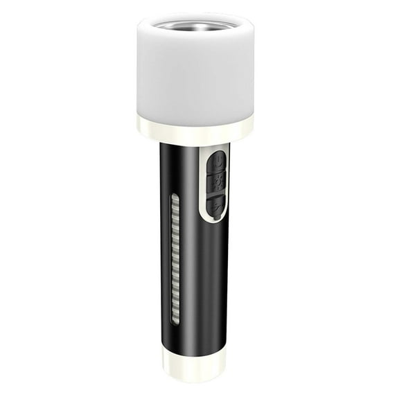 xjwjuw Strong LED Rechargeable Flashlight, Type-C Fast Charging & 8-Speed Dimming, Tail Hook Design & Life Waterproof, Multi-Functional Torch for Home, Outdoor Camping and Emergency Lighting