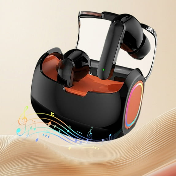 xjwjuw True Wireless In-Ear Bluetooth Headphones with Colorful Breathing Lights, High Quality Sound and Long Battery Life, Portable Sports Earbuds for Gym Running Travel Commuting