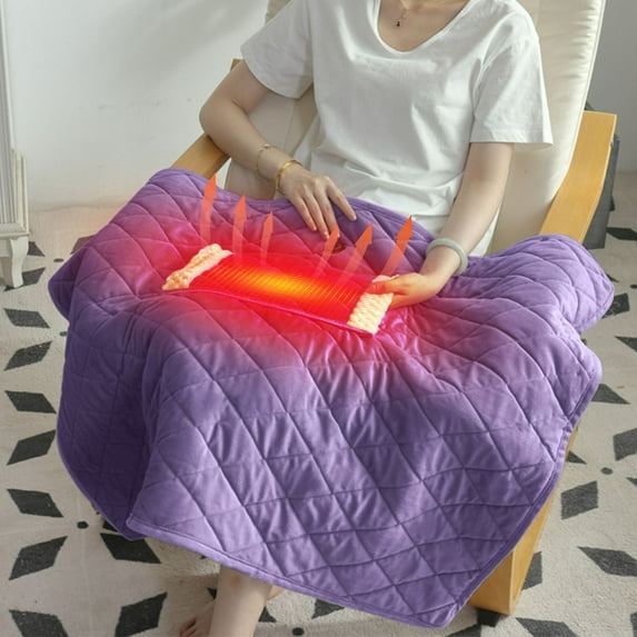 xjwjuw USB Heated Blanket, Safe 5V Low Voltage, Quick Warmth, Soft Crystal Velvet, Multi-Purpose Hand, Knee, Lap Warmer, Office Nap, Home, Travel, Portable Warm Blanket, Winter Comfort