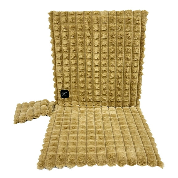 xjwjuw USB Heated Seat Cushion, Adjustable Temperature, Soft Plush Fabric, Back and Hip Warmth, Portable Design, Winter Warmth, Office Chair, Car Seat, Outdoor Bench, Quick Heating, Home