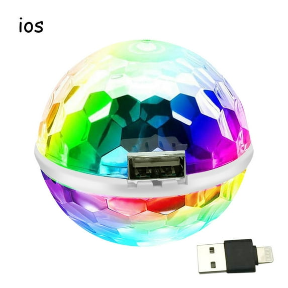 xjwjuw USB Mini Party Lights, Sound-Activated LED Strobe Light for Car and Home Party, Plug and Play Disco Stage Lights, Voice Control Flashing Lamp for Kids, Travel, Birthday Events