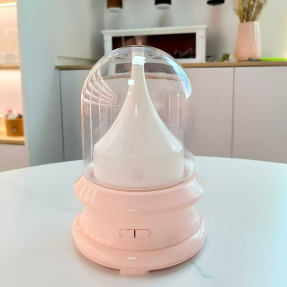 xjwjuw USB Oil Aromatherapy Humidifier with Night Light, Eternal Flower Design & Auto-shutdown Protection, Colorful Warm Light Modes, DIY Diffuser for Bedroom, Yoga Spa and Hotel