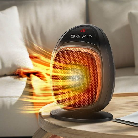 xjwjuw Vertical Desktop Heater for Home, Whole Room Heating Fan, Energy-saving and Quiet, Fast Heat Distribution with Safety Cutoff, Compact Portable Heater for Bedroom, Living Room, Office