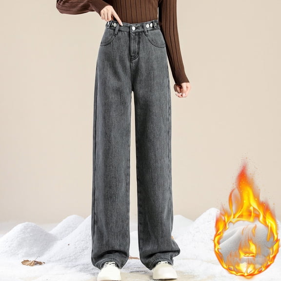 xjwjuw Wide Leg Jeans for Women Y2k Loose Straight Wide Leg Boyfriend Jeans High Elasticated Waist Bell Bottom Baggy Jeans with Pockets