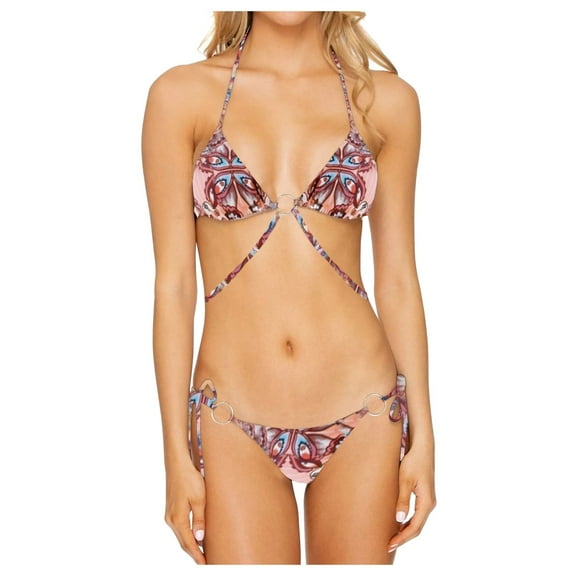 xjwjuw Women's Sexy Fashion Deep V High-Waisted Backless One-Piece Swimsuit Bikini, Stylish Beachwear (No Pattern Print)