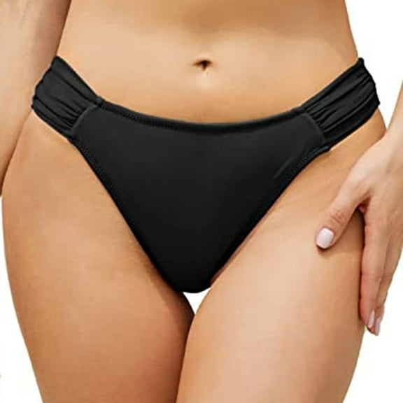 xjwjuw Women's Sexy Tie-Side Triangle Bikini Bottom, Stylish and Comfortable Swimwear for Beach, Trendy and Elegant Swimsuit Bottom