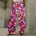 thumbnail image 1 of xjwjuw Womens Casual Sparkly Sequin Pants High Waisted Wide Leg Palazzo Bell Bottom Dance Trousers Loose Pull On Comfy 70s Magic Glitter Disco Party Long Maxi Pants, 1 of 5