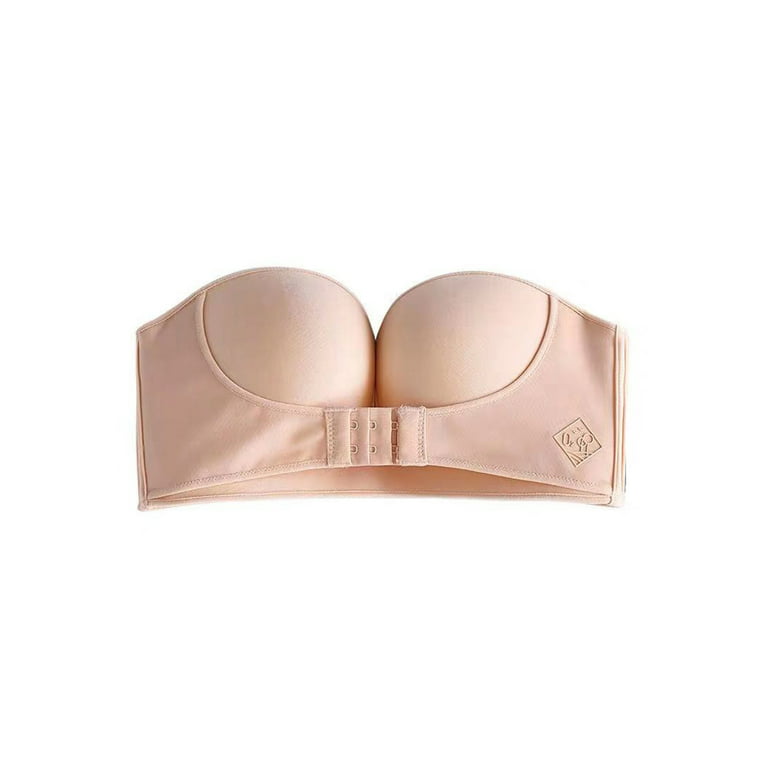 xkwyshop Adhesive Bra Strapless Sticky Invisible Push up Silicone Bra for  Backless Dress with Nipple Covers Nude 36