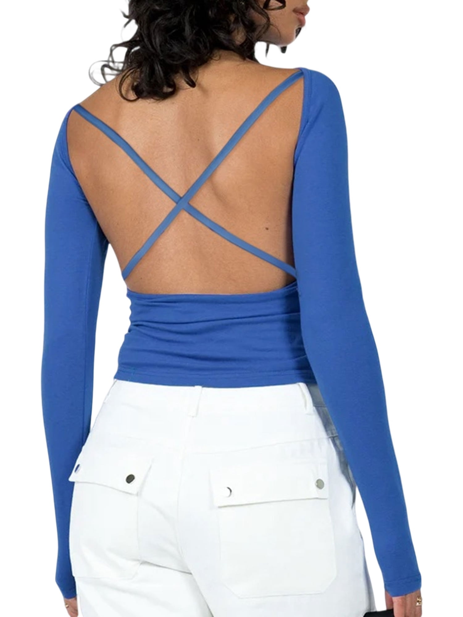 cross back gym top