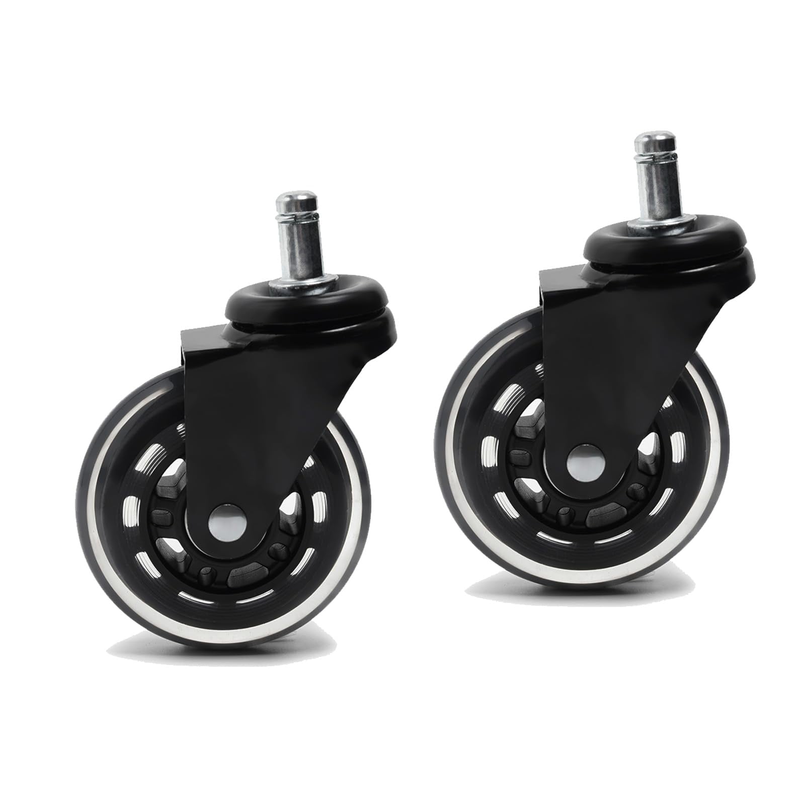 Xl-Kang 3-inch rotating caster office chair caster office chair wheel replacement caster, suitable for ceramic tiles, hardwood floors, and carpets, universal for most chairs - one set of 2 11 * 22cm