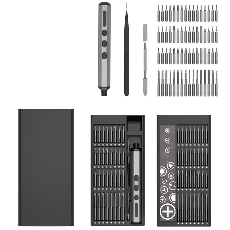 Xl-Kang 68in1 Mini Electric Screwdriver, [Super Durable] Magnetic Power Precision Screw driver Set, Rechargeable Tiny Cordless Repair Tool Kit, for Eyeglass, Watch, Computer, Ring Doorbell,Mor