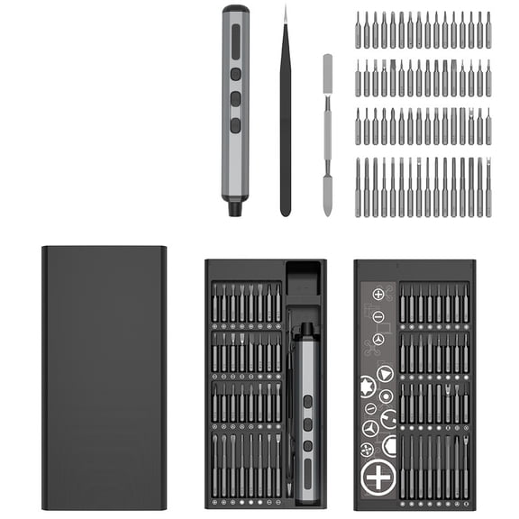 Xl-Kang 68in1 Mini Electric Screwdriver, [Super Durable] Magnetic Power Precision Screw driver Set, Rechargeable Tiny Cordless Repair Tool Kit, for Eyeglass, Watch, Computer, Ring Doorbell,Mor
