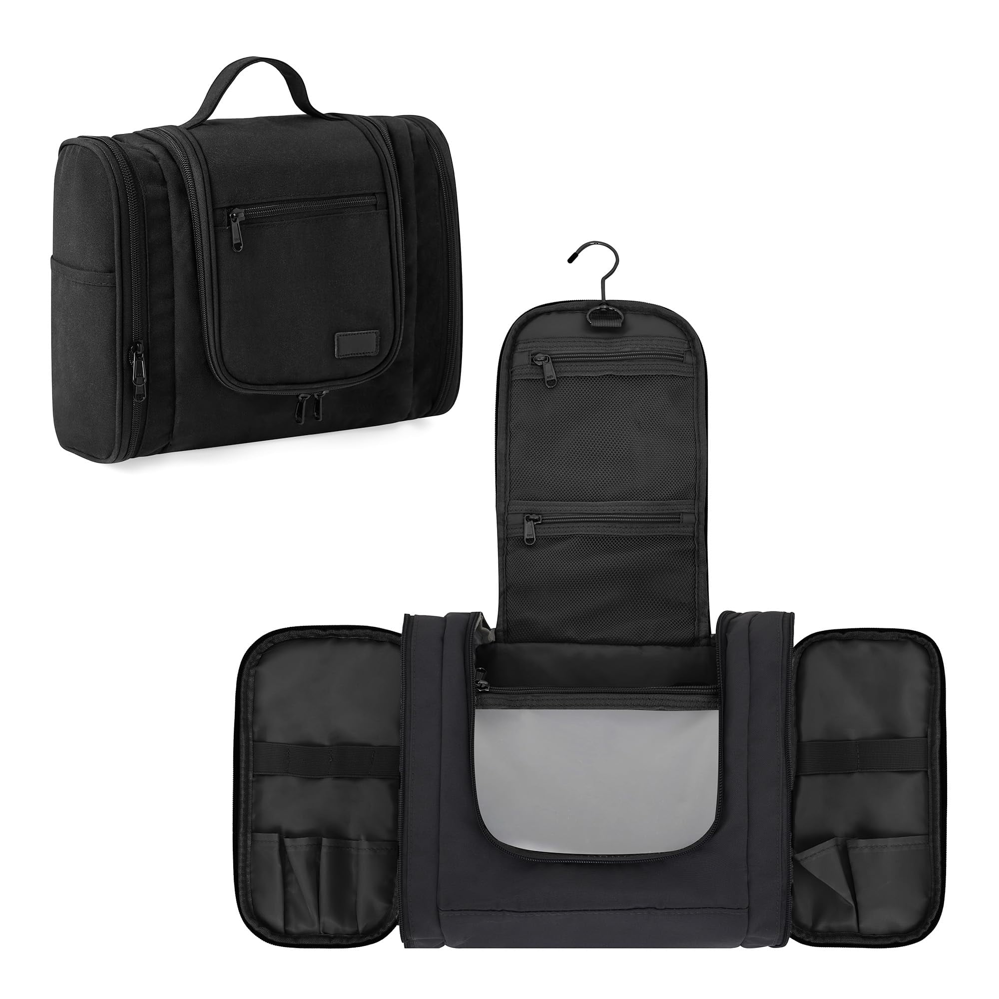Xl-Kang Hanging Toiletry Bag for Women Travel Makeup Bag Organizer Toiletries Bag Men for Cosmetics Essentials Accessories (black)