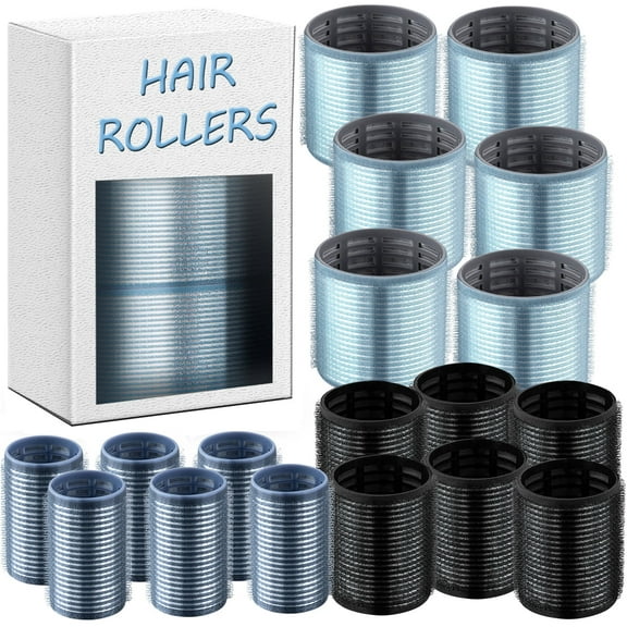 xnicx 18pcs Hair Roller Set Hair Curlers,Self-Grip Ceramic Ionic Thermal Hair Rollers,Velcro Rollers Hair Curlers to Sleep In for Hair Blowout Look,Salon Quality Hair Rollers for Long Short Hair