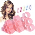 thumbnail image 1 of xnicx Jumbo Hair Rollers Curlers,28pcs Set Heatless Velcro Rollers includes 18 Rollers with 10 Clips to Sleep in for Long,Short Hair,Large Self Grip Hair Rollers(60mm、48mm、36mm)Pink Hair Bangs Volume, 1 of 7