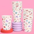 thumbnail image 1 of xo, Fetti Eras Party White Paper Cups | 24 Disposable 12 oz Cups | Concert Party Drinkware, Bachelorette Decorations, Birthday Tableware, Bridesmaid Supplies, 1 of 4