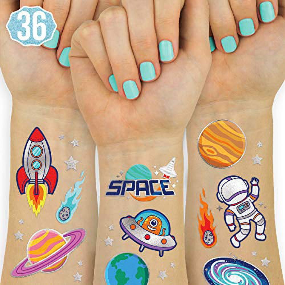 xo, Fetti Space + Temporary Tattoos for Kids 36 Glitter