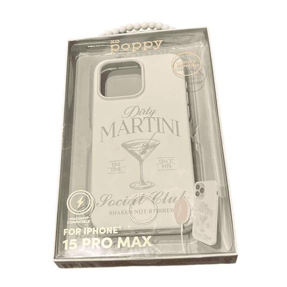 xo poppy phone case for iphone 15 Pro Max, Dirty Martini, magsafe