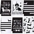 thumbnail image 1 of xotauu 6 Pcs Dachshund Kitchen Towels Set Funny Long Dog Dish Towels Cute Dachshund Tea Towels Absorbent Decorative Hand Towel for Cleaning Drying Women Mom Dog Lovers Housewarming Gifts Decor, 1 of 6
