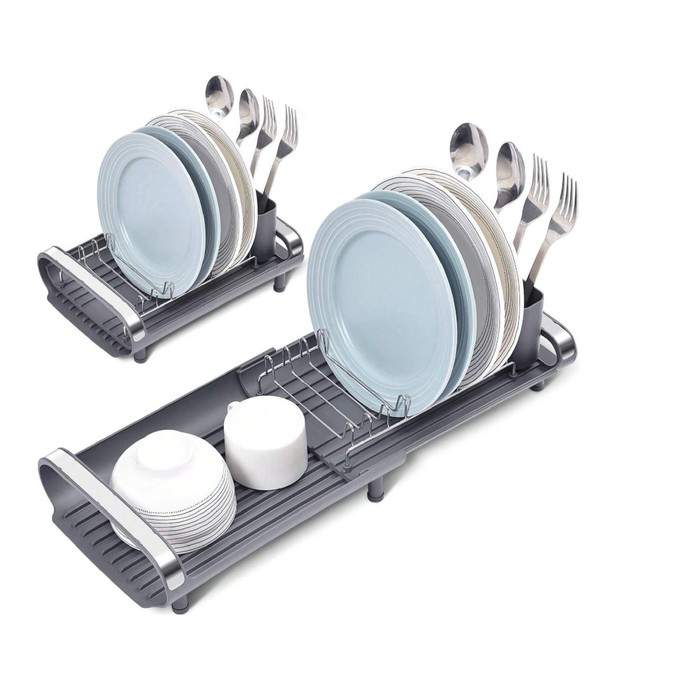 xpandable Dish Rack, Compact Dish Drainer, Stainless Steel Dish Drying ...