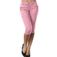 thumbnail image 1 of xpbceshi Denim Cargo Capri Jeans for Women - Womens High Waisted Skinny Ripped Jean Denim Pants Plus Size Crop Mid-Rise Slim Fit Cargo Capris 2024 Newly Travel Vacation Clothes S-2XL, 1 of 5