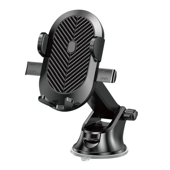 xqxayjr 360-Degree Rotating Car Phone Holder, Suction Cup Dashboard Windshield Mount, One-Button Locking Rotatable Mobile Phone Car Bracket for Navigation GPS and Hands-Free Driving, ABS Plastic