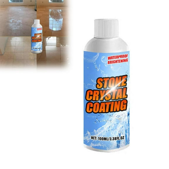xqxayjr Crystal Plating Agent, Stone Polisher And Stain Remover, Multi-Purpose Ceramic And Coating Cleaner, Effectively Brightens Floor Tile Granite Marble For Kitchen And Bathroom, 100ml Bottle