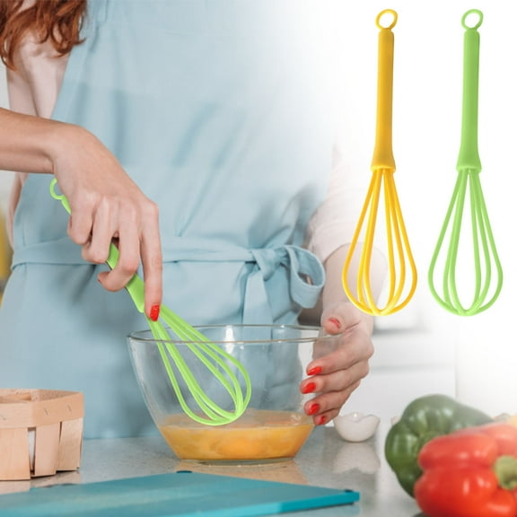 xqxayjr Kitchen Cream Whisk, Household Baking Tools, Efficient Egg Beater and Dough Mixer for Cakes Pastries Desserts, Plastic Handheld Whipping Tool