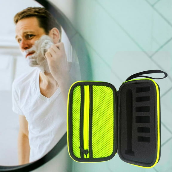 xqxayjr OneBlade QP2520 Shaver Storage Bag, Hard Protective Travel Case for QP2520/90/70 Shaver and Accessories, Water-Resistant Shockproof Organizer for Men's Grooming Kit and Toiletry Bag