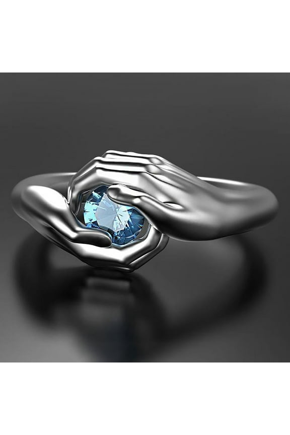 Wedding Rings For Women, Heart Interlocking Promise Rings, Metal Wedding Band For Bride And Groom, Anniversary Engagement Ring For Wedding Ceremony And Proposal, Matching Couple Rings