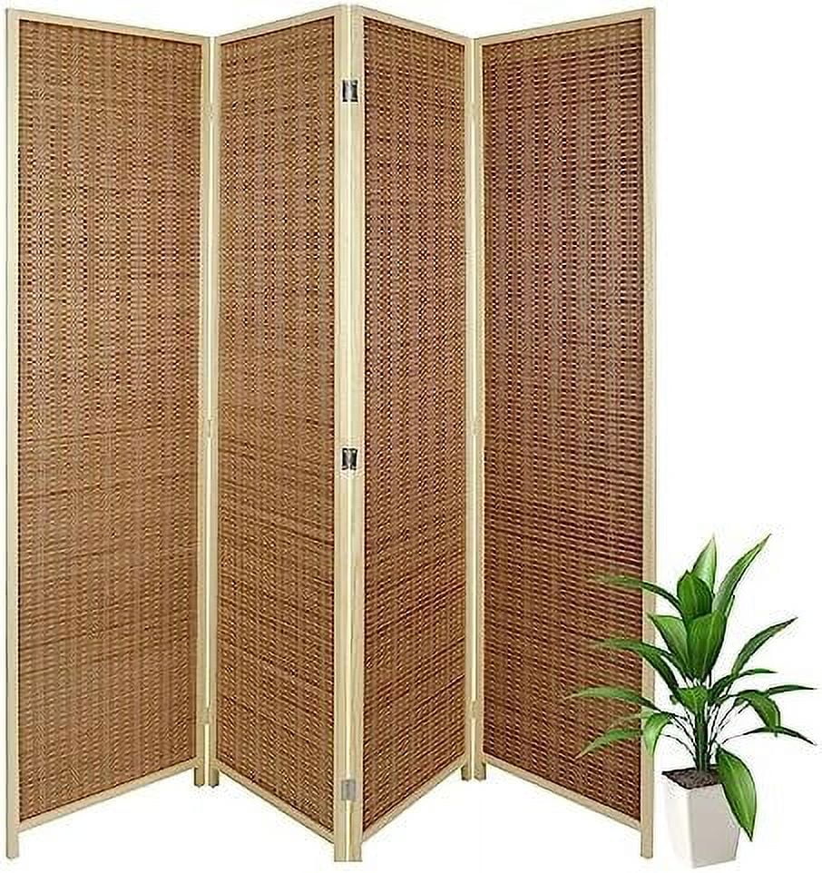 xrboomlife 4 Panel Room Divider Fully Assembled 5.6Ft Tall Wood Room Divider and Folding Privacy