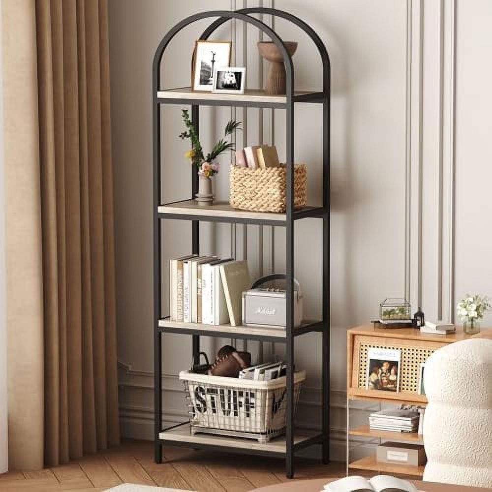 xrboomlife Bookshelves and Triple Wide 5 Tiers Industrial Bookshelf