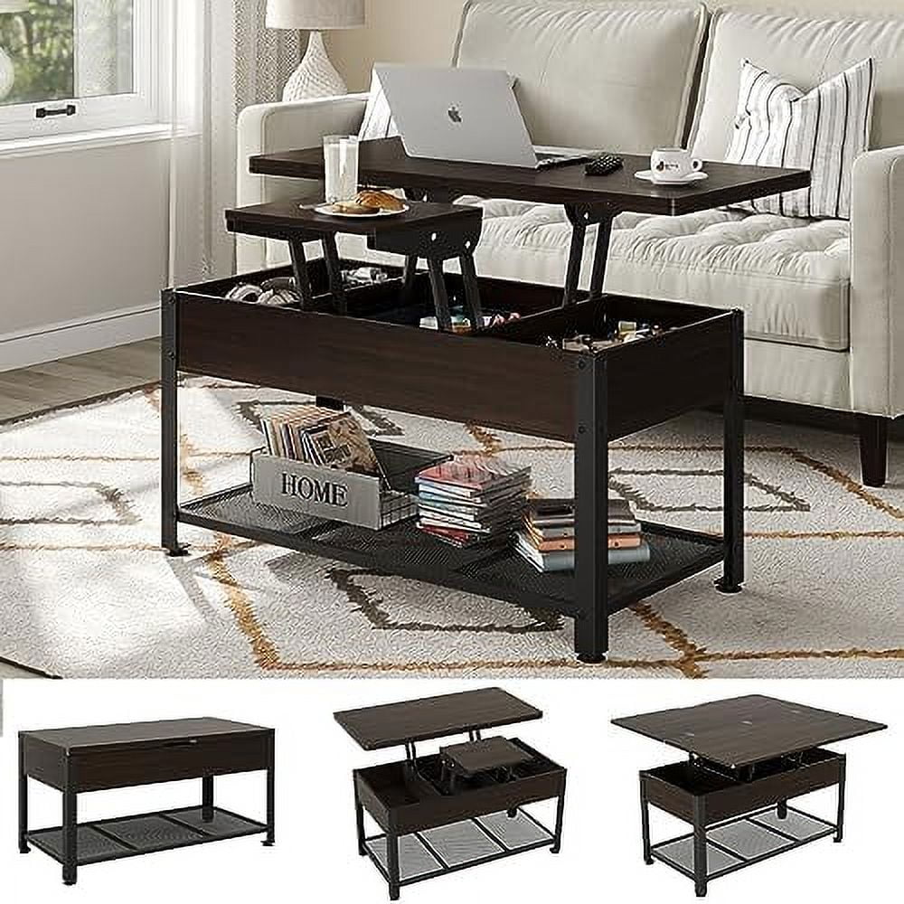 xrboomlife Coffee Table Lift Top 3 in 1 Multi Coffee Table with Hidden