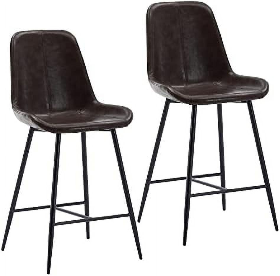 Xrboomlife Duhome Vintage Faux Leather Counter Chairs Set Of Stools