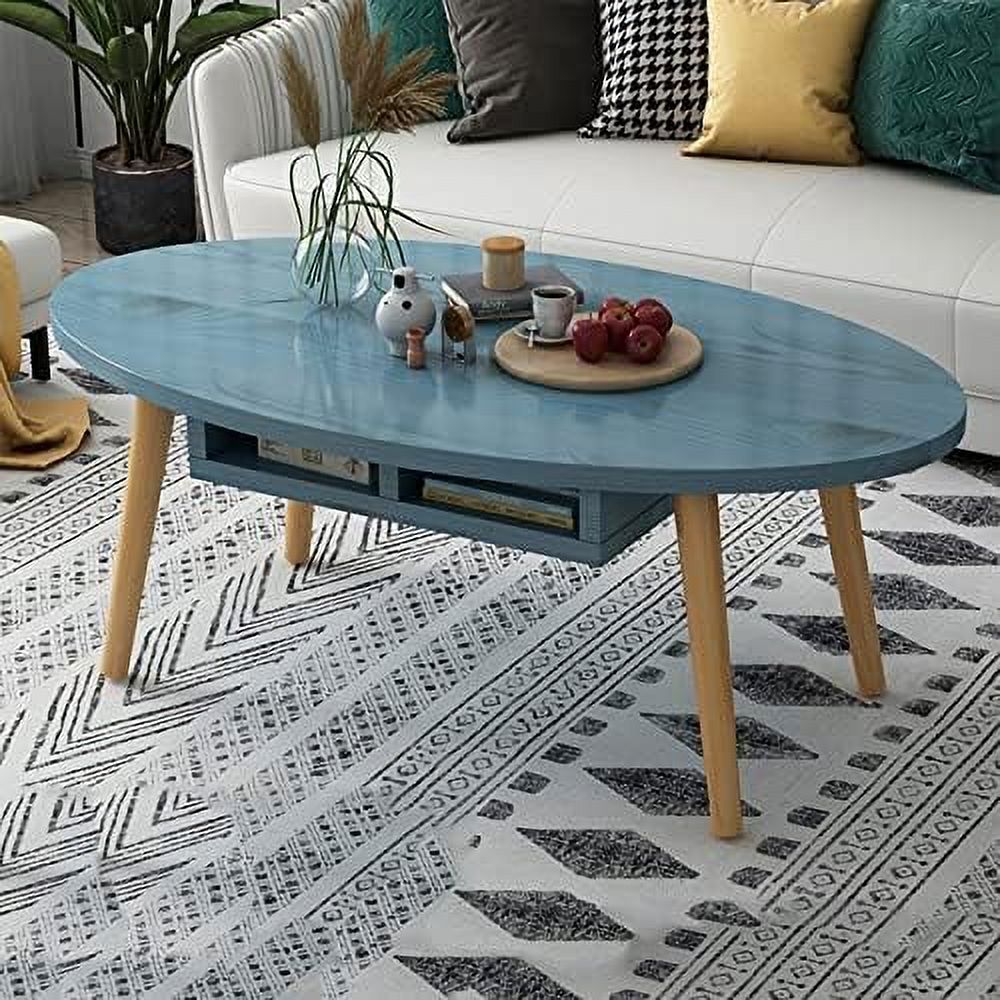 xrboomlife End Table Sofa Table Oval Coffee Table Modern Coffee