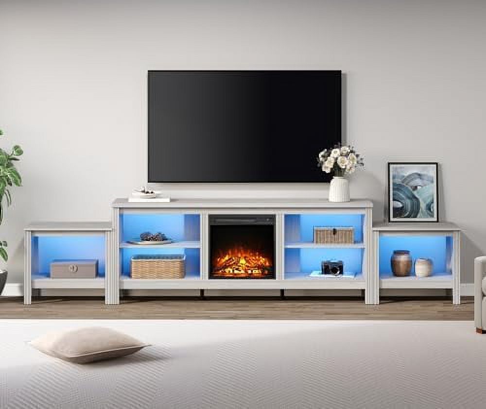 xrboomlife Fireplace TV Stand for 85 Inch TV LED Entertainment Center