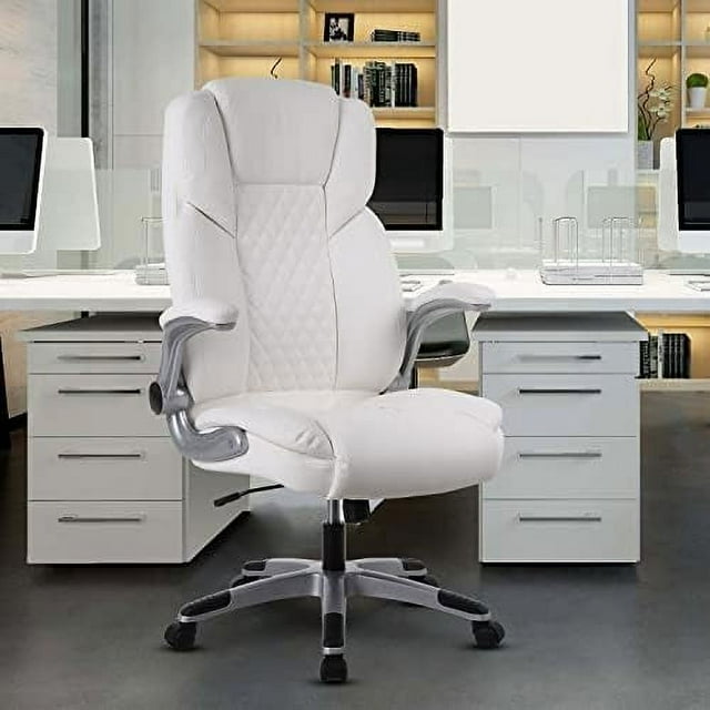 xrboomlife Grey Executive Office Chairs with Wheels Fabric 90120