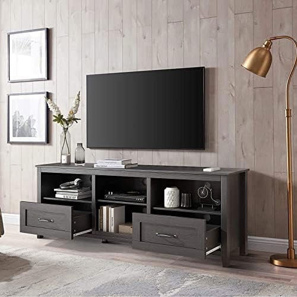 xrboomlife Grey TV Stand for 80 inch TV Large Class TV Stand Cabinet